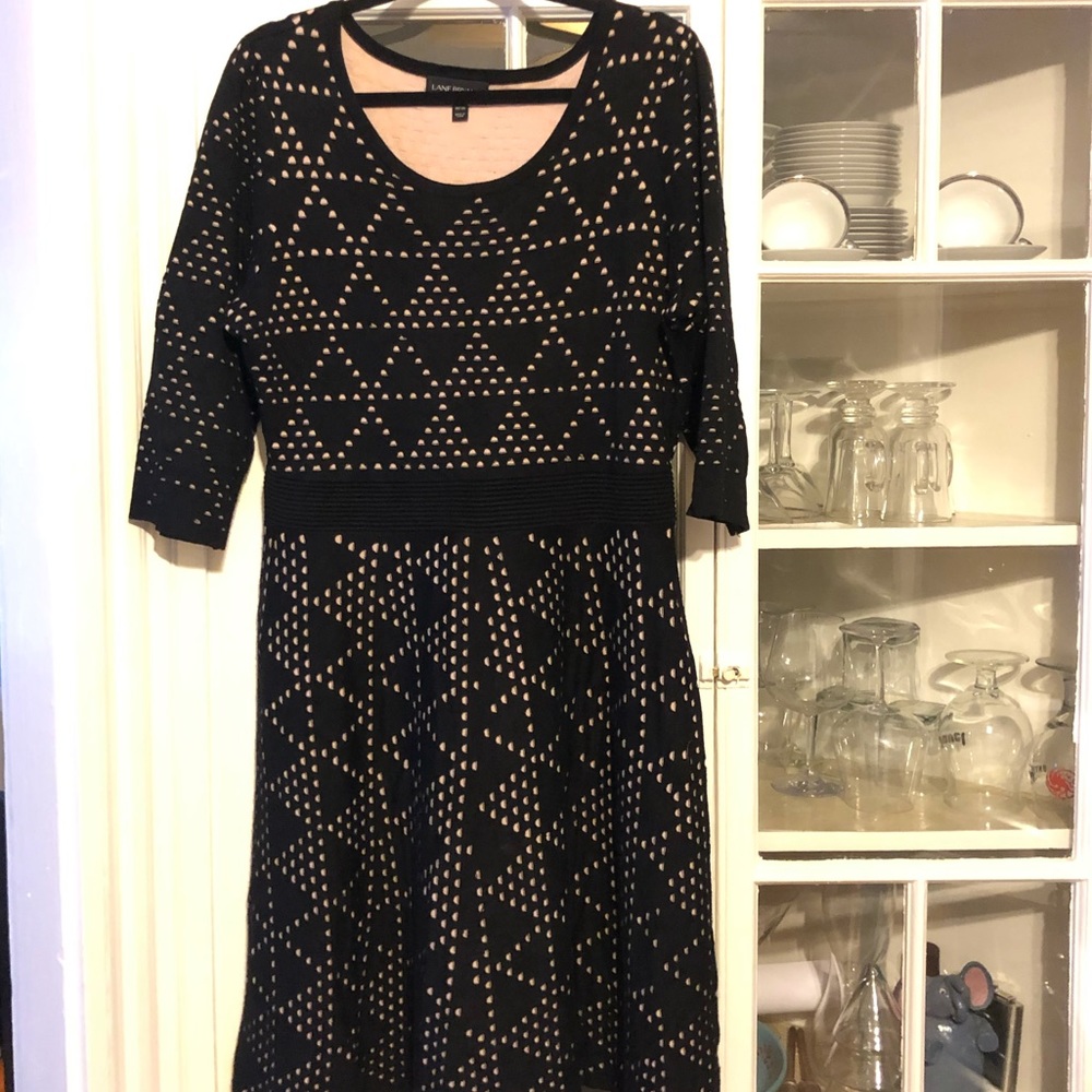 Black and cream sweater dress Lane Bryant